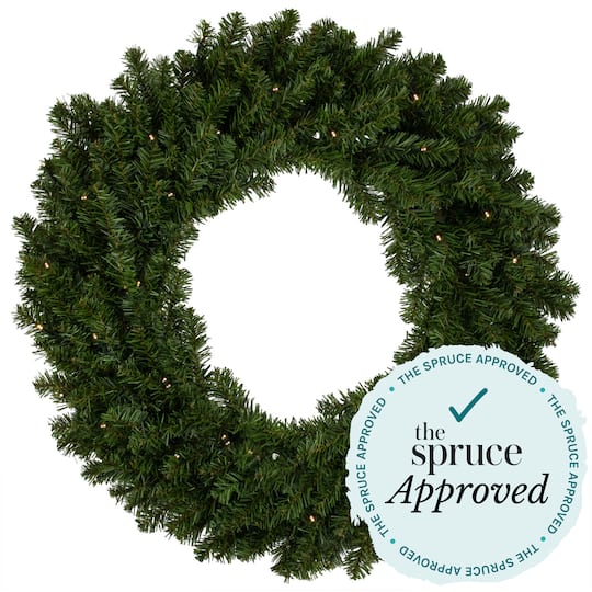 4ft. Pre-Lit Canadian Pine Artificial Christmas Wreath